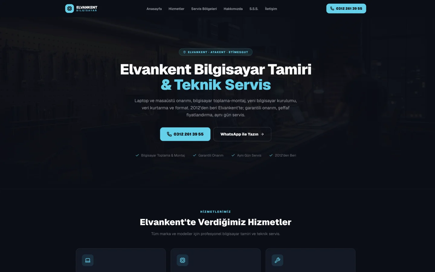 Elvankent Bilgisayar — Tech & Service