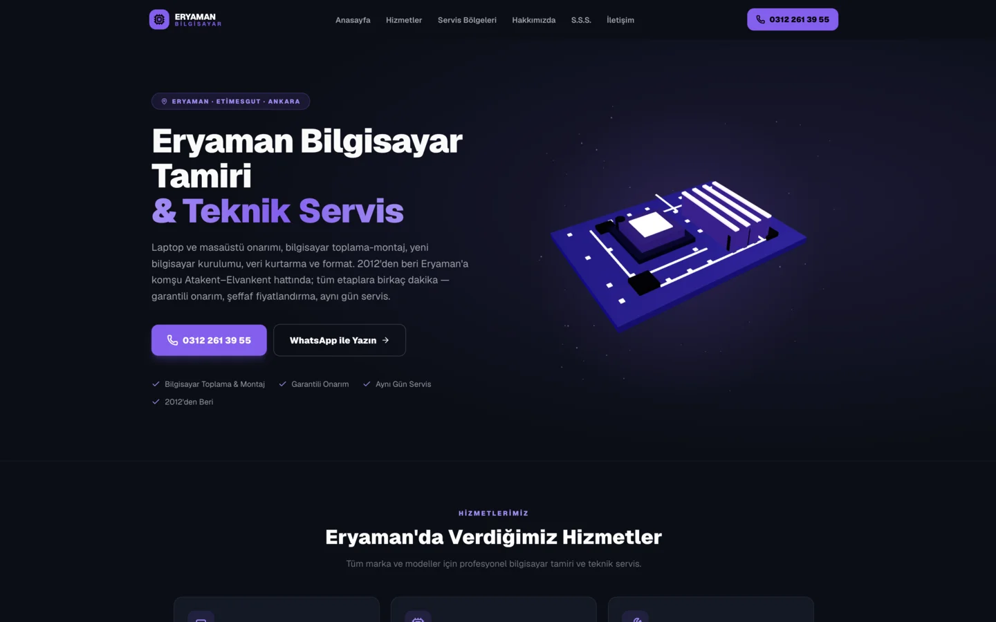 Eryaman Bilgisayar — Tech & Service