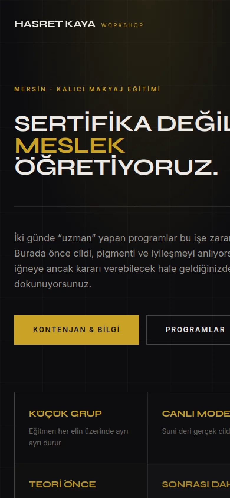 Hasret Kaya Workshop mobil
