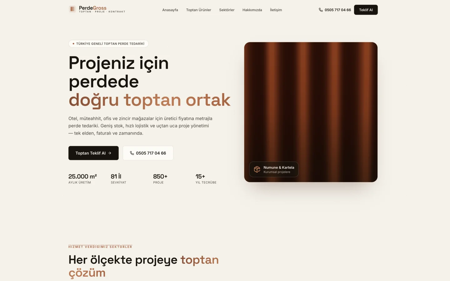 PerdeGross — Toptan Perde & Proje