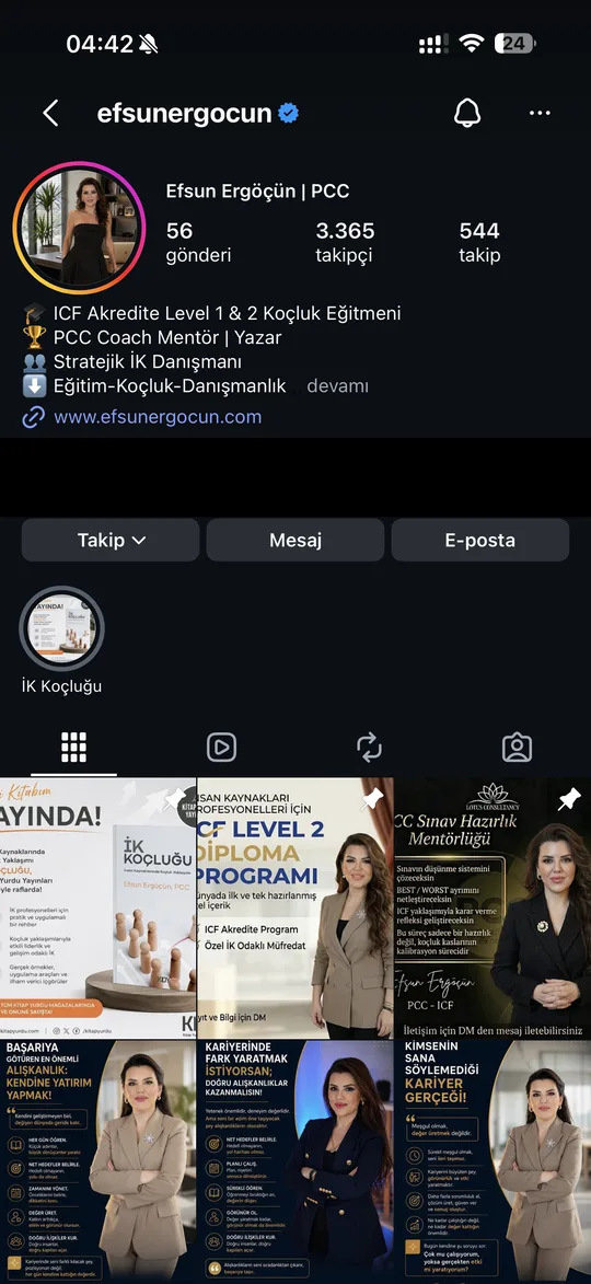 Efsun Ergöçün — Koçluk & Danışmanlık (Valkea Studyo referansı)