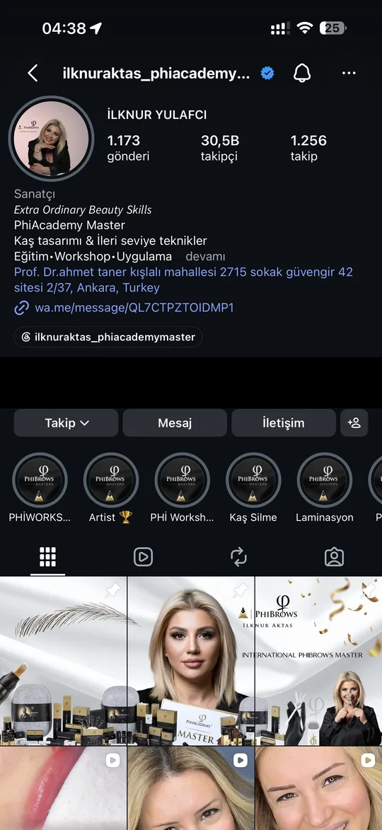 İlknur Yulafcı Instagram hesabı