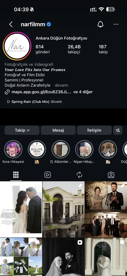 Nar Film Instagram hesabı